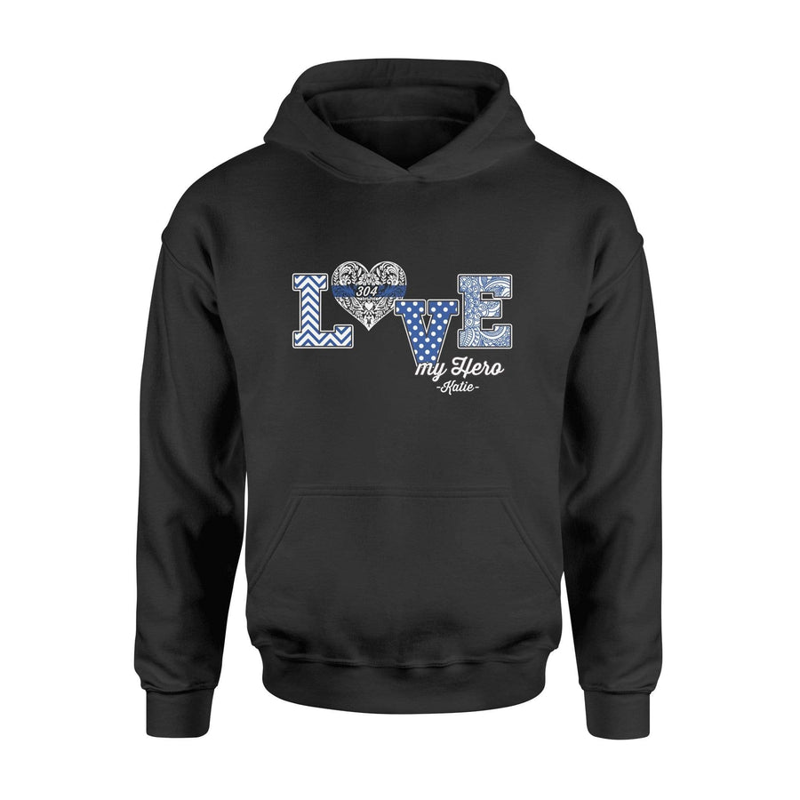 Apparel S / Black Love My Hero - Personalized Shirt - DSAPP
