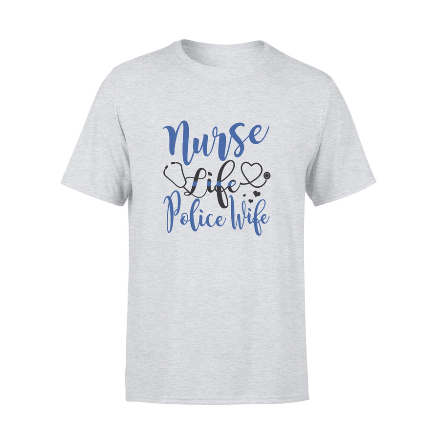 Apparel S / Grey Nurse Life And Wife Shirt - Police - Standard T-shirt