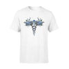 Apparel S / White Nurse - Thin Blue Line - Blossom Nurse Symbol Shirt - Standard T-shirt