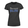 Apparel XS / Black Nurses Back The Blue Checkered Pattern - Standard Women's T-shirt