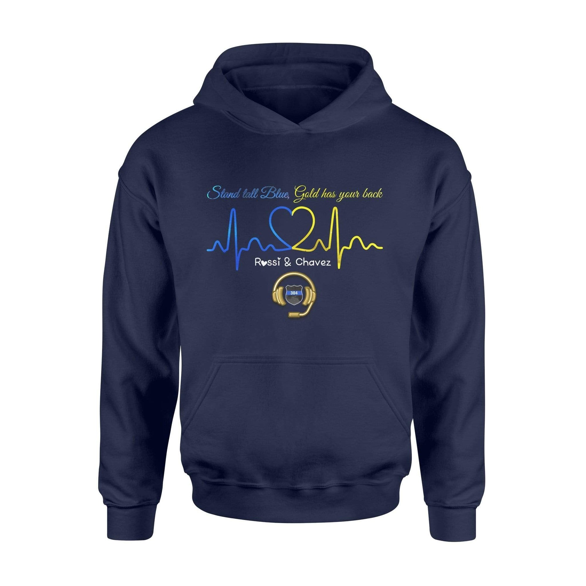 Apparel S / Navy Personalized Hoodie - TBL x TGL - Stand Tall Blue Gold Has Your Back - Standard Hoodie  - DSAPP