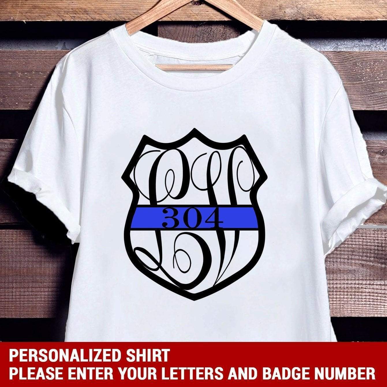 Apparel XS / White Personalized Police Badge Shirt - DSAPP