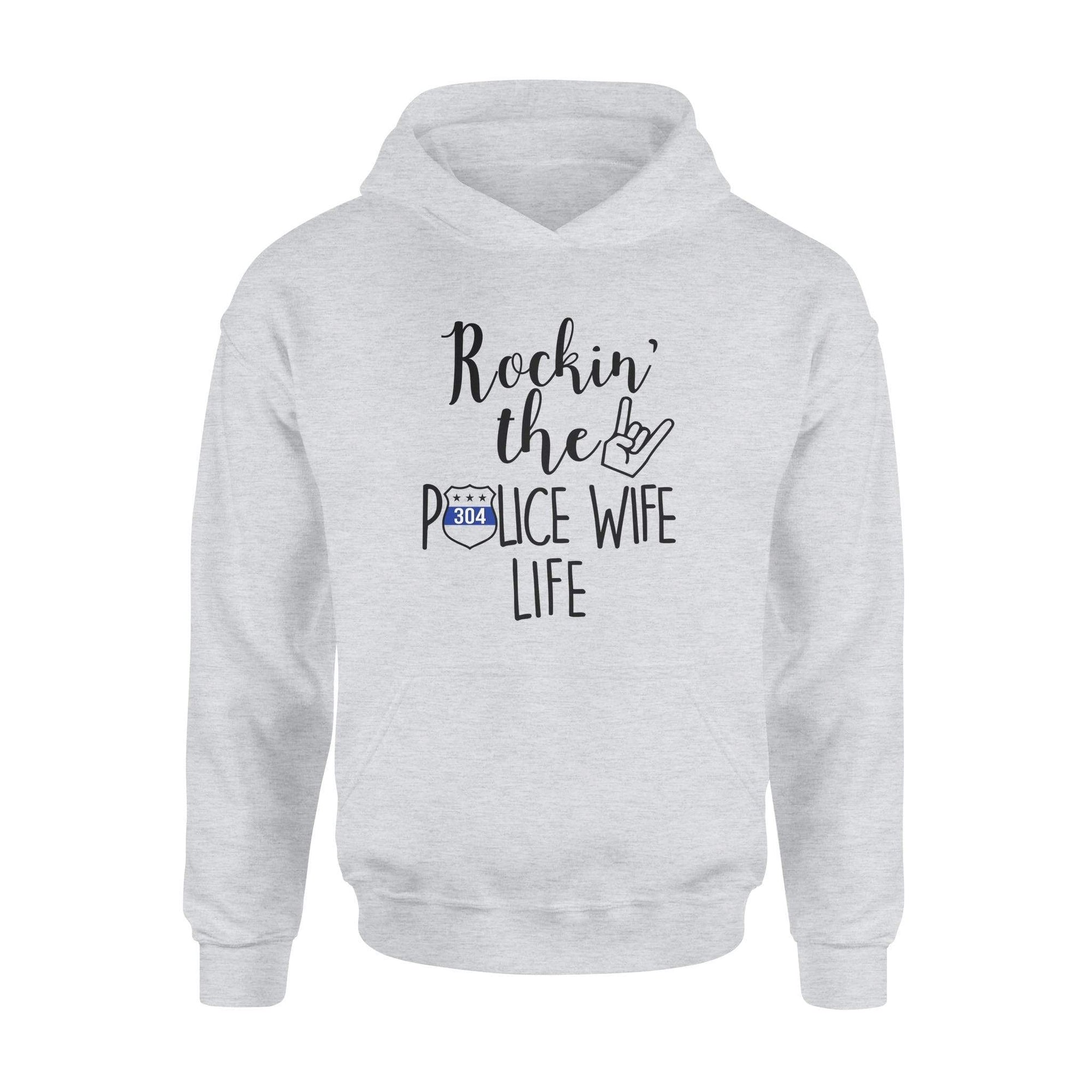 Apparel S / Grey Personalized - Rockin The Police Wife Life - DSAPP