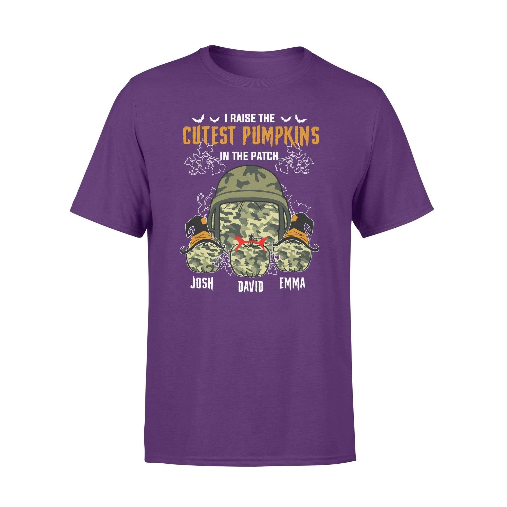 Apparel S / Purple Personalized Shirt - Army - I Raise Cutest Pumpkins  - Standard T-shirt - DSAPP