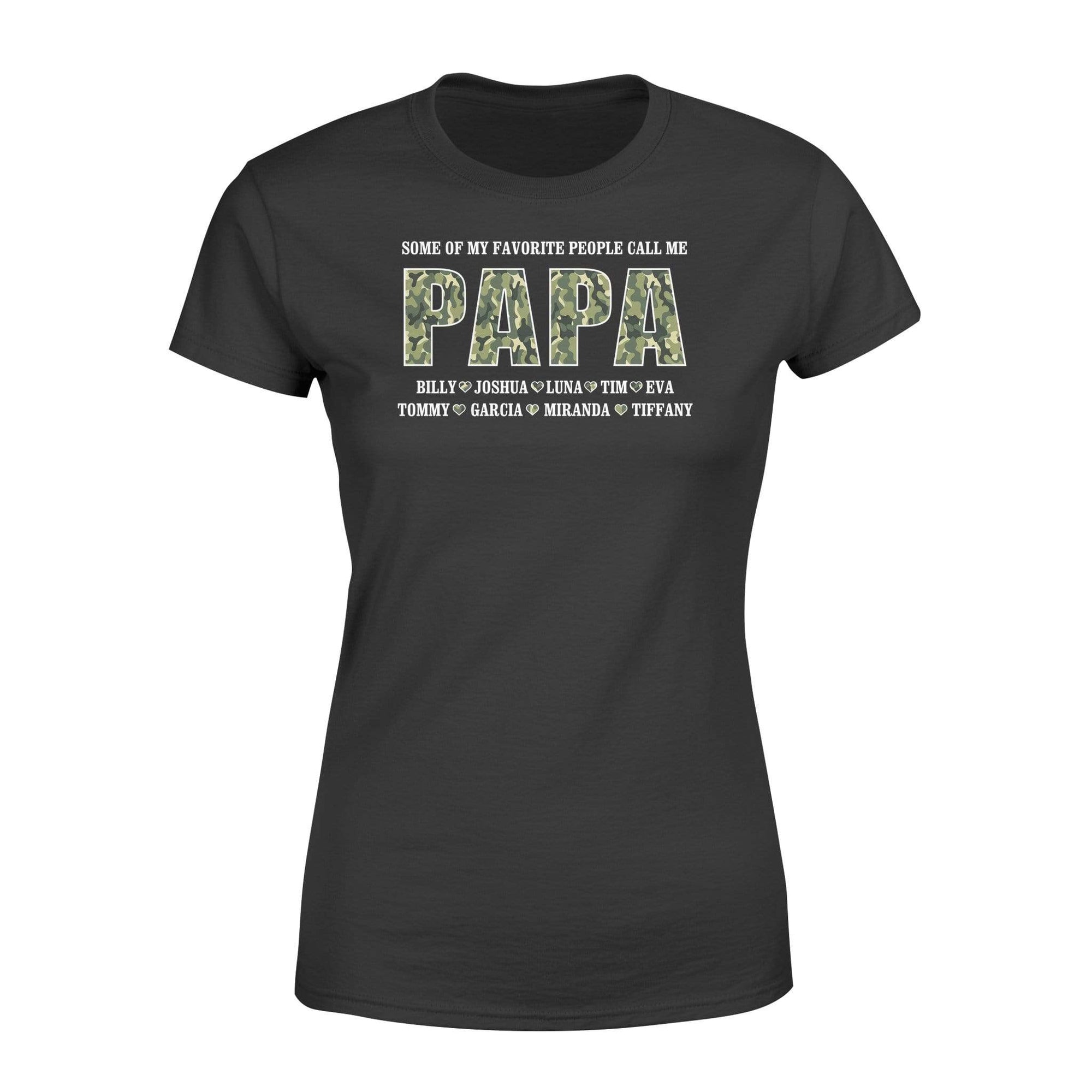 Apparel XS / Black Personalized Shirt - Army - My Favorite People Call Me - DSAPP