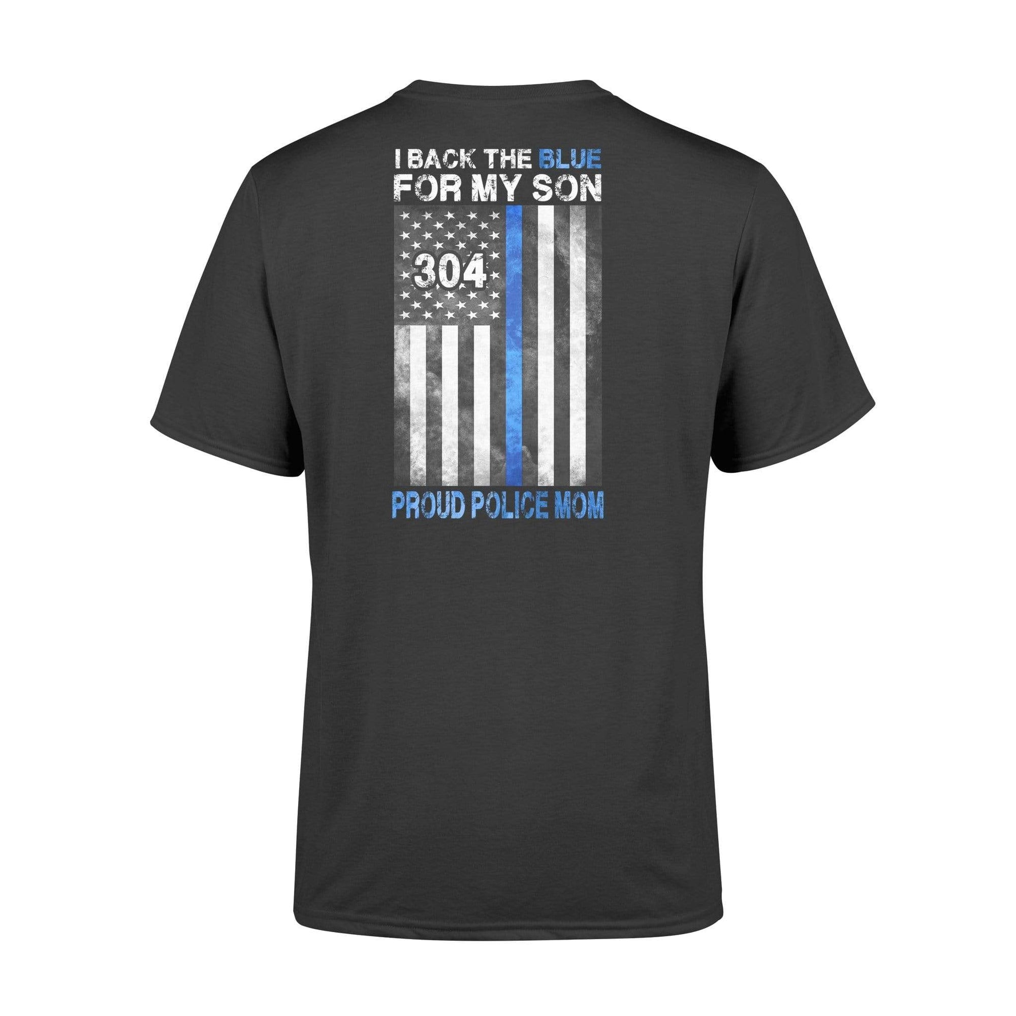 Apparel S / Black Personalized Shirt - Back The Blue For My Family - Redesign - Standard T-shirt