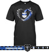 Apparel S / Black Personalized Shirt - Beautiful Heart - TBL - Blue Line Mom - DSAPP