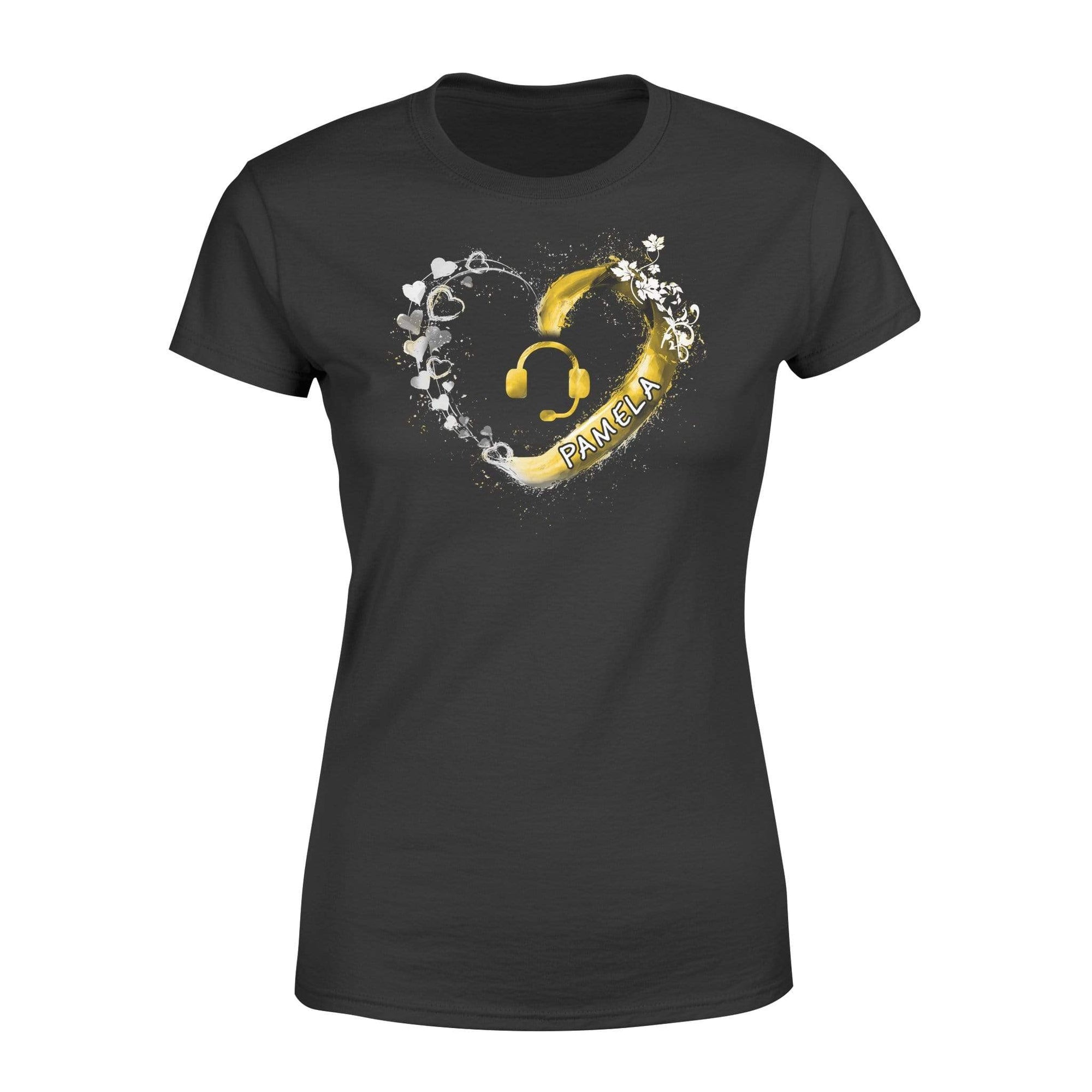 Apparel XS / Black Personalized Shirt - Beautiful Heart - Thin Gold Line - Dispatcher - DSAPP