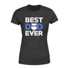 Apparel XS / Black Personalized Shirt - Best Dad Ever - Police Badge - Standard Women's T-shirt - DSAPP