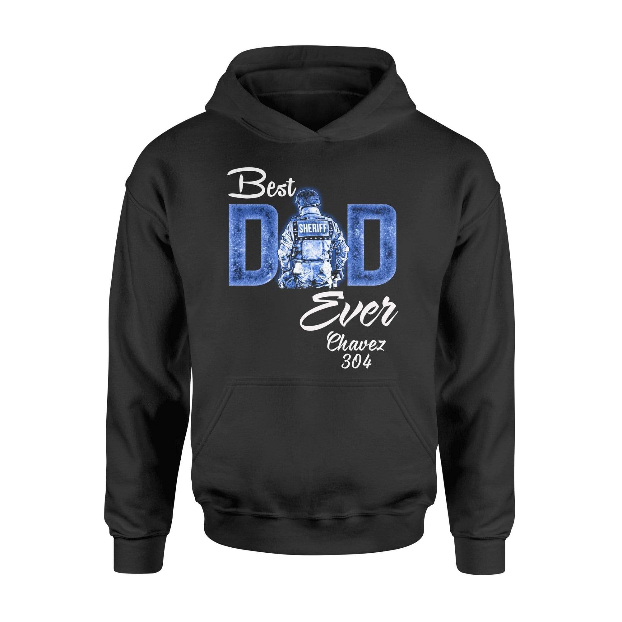 Apparel S / Black Personalized Shirt - Best Freakin' Dad Ever - Sheriff Suit Shirt - DSAPP