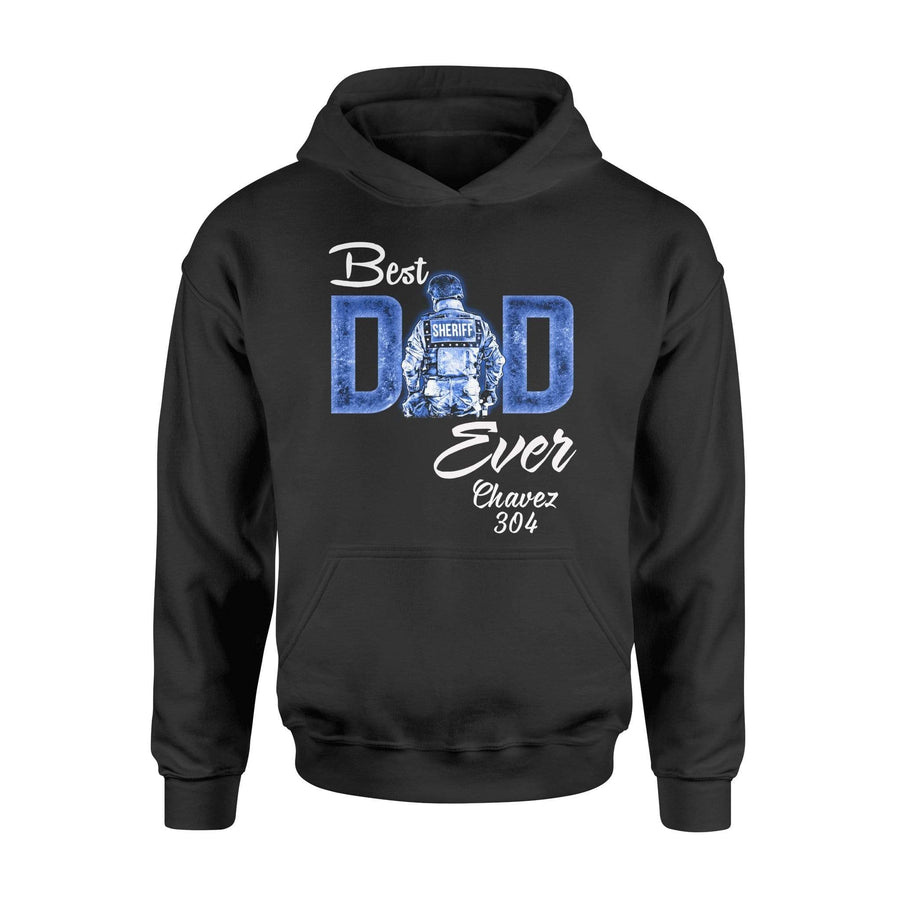 Apparel S / Black Personalized Shirt - Best Freakin' Dad Ever - Sheriff Suit Shirt - DSAPP