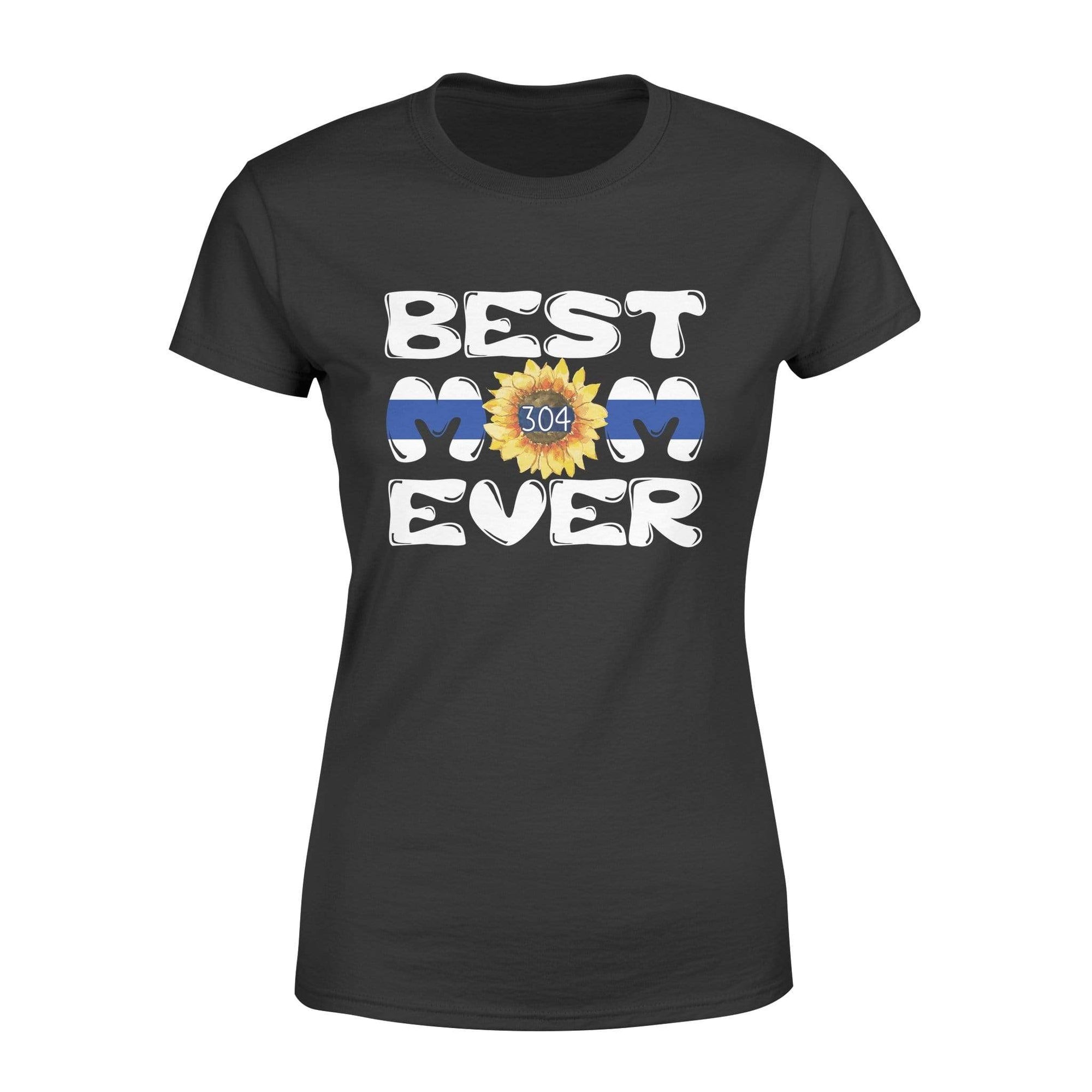 Apparel XS / Black Personalized Shirt - Best Police Mom Ever - Sunflower - DSAPP