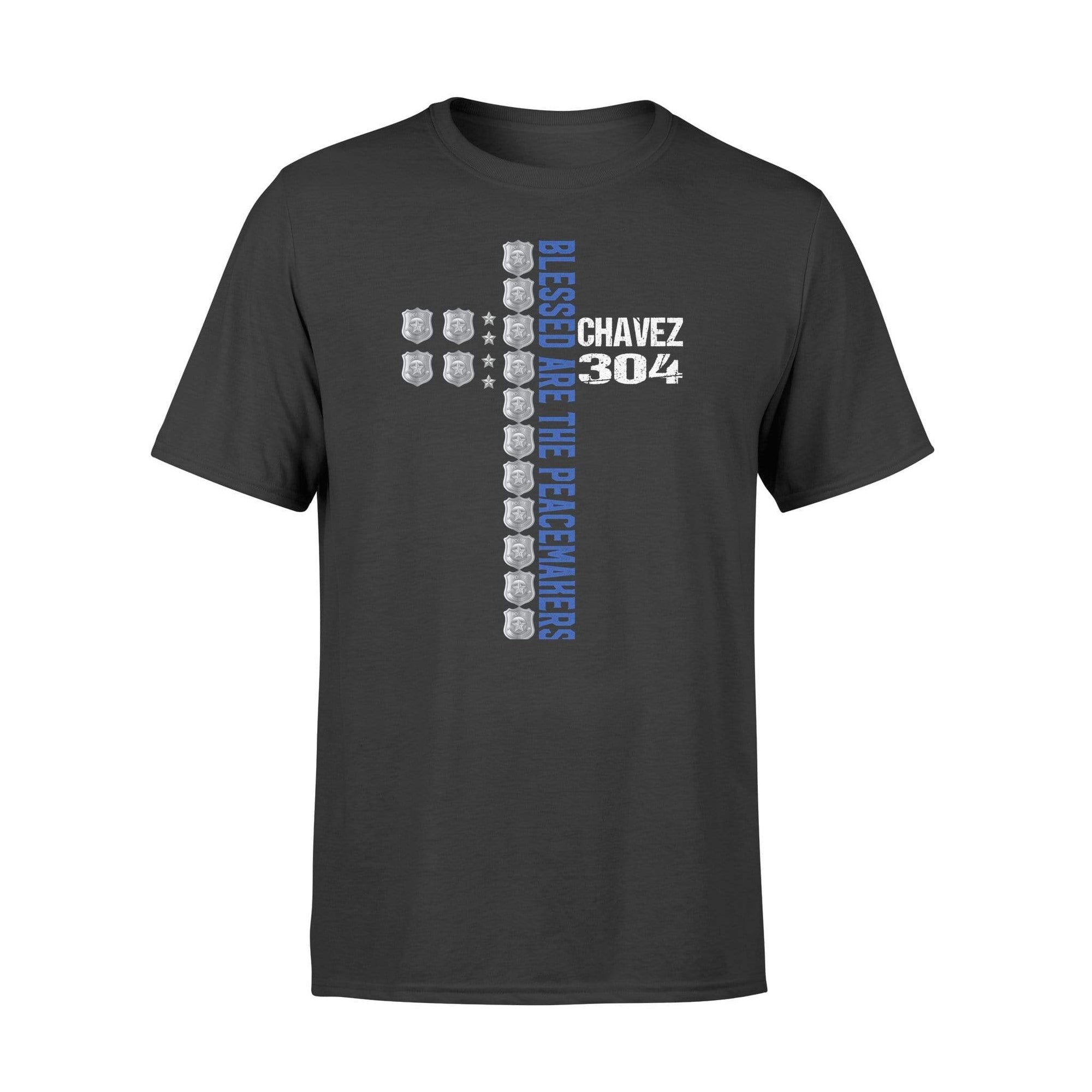 Apparel S / Black Personalized Shirt - Blessed Are The Peacemakers - Cross Shape - DSAPP