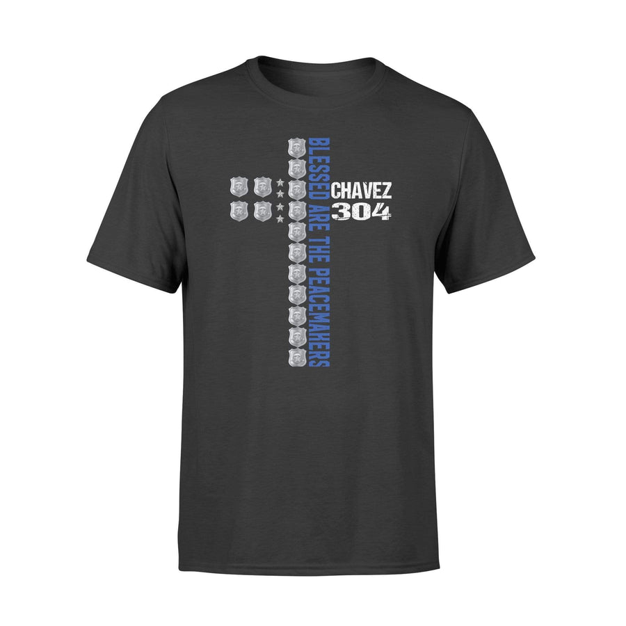 Apparel S / Black Personalized Shirt - Blessed Are The Peacemakers - Cross Shape - DSAPP