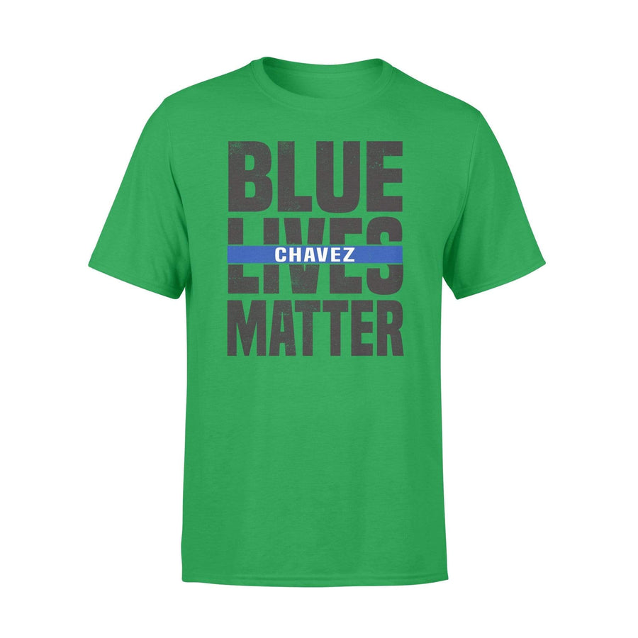 Apparel S / Kelly Personalized Shirt - Blue Lives Matter - Cut Through - Standard T-shirt
