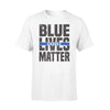 Apparel S / White Personalized Shirt - Blue Lives Matter - Cut Through - Standard T-shirt