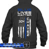 Apparel S / Black Personalized Shirt - Blue Lives Matter Name & Badge Number - DSAPP
