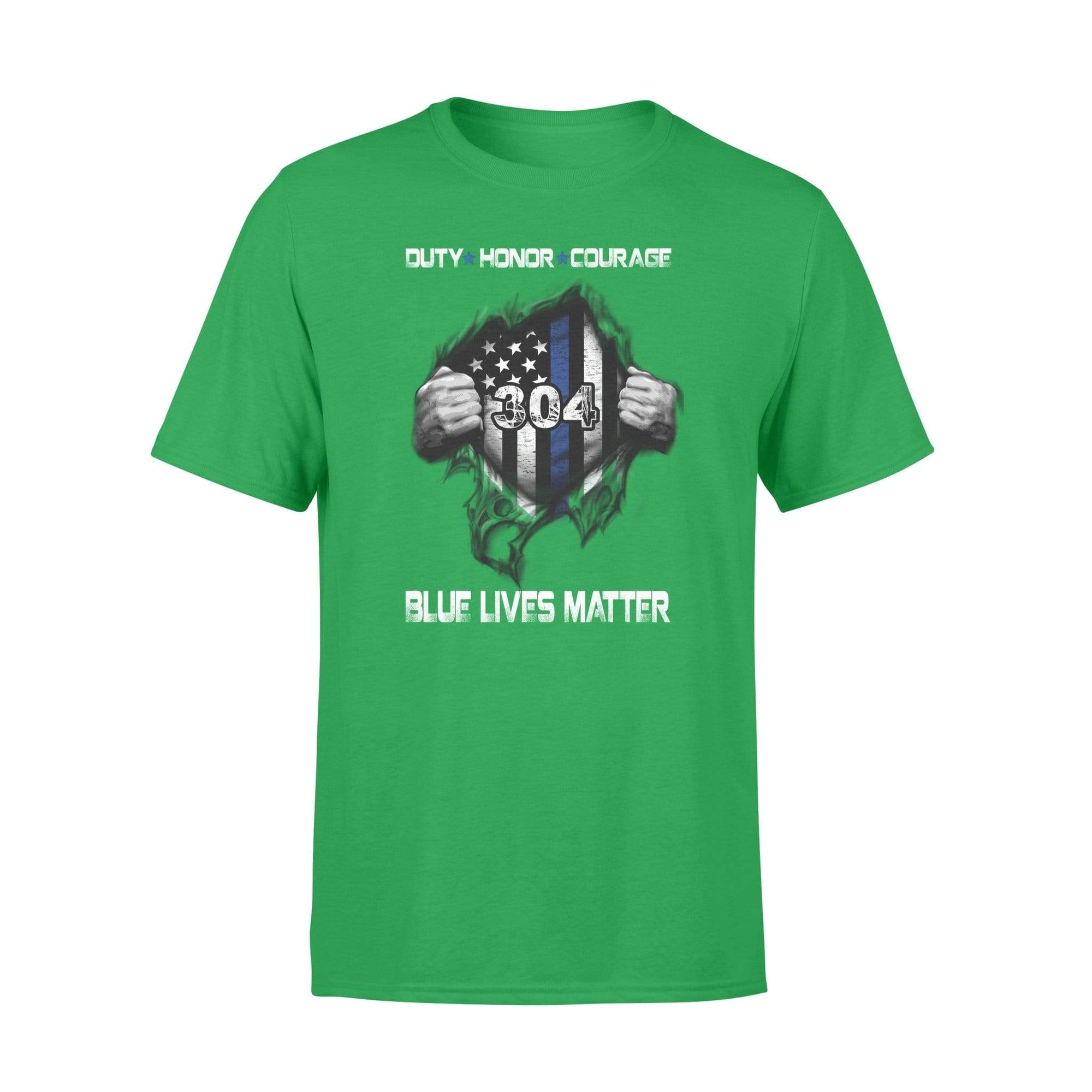 Apparel S / Kelly Personalized Shirt - Blue Lives Matter - Tearing - Standard T-shirt