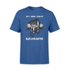 Apparel S / Royal Personalized Shirt - Blue Lives Matter - Tearing - Standard T-shirt