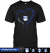 Apparel S / Black Personalized Shirt - Butterflies Heart Shape - Police - DSAPP