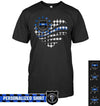 Apparel S / Black Personalized Shirt - Checkered Flag Heart - Police - DSAPP