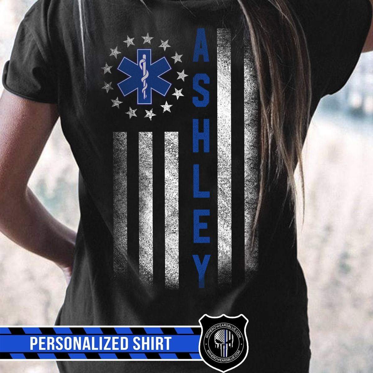 Apparel XS / Black Personalized Shirt - Circle Star - EMS - Standard Women's T-shirt - DSAPP