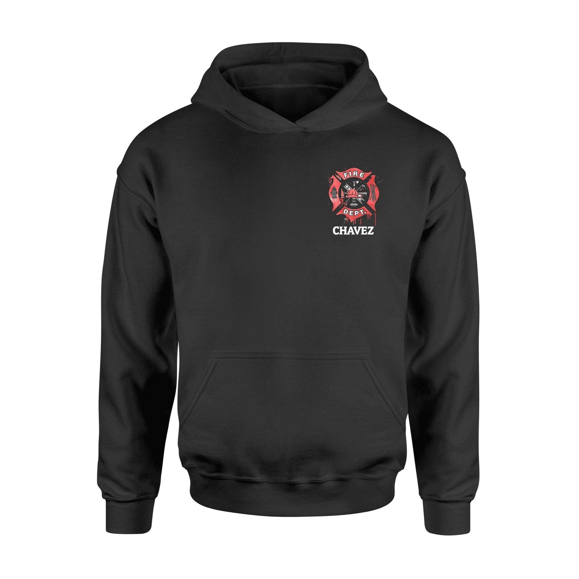 Apparel S / Black Personalized Shirt - Color Drop Firefighter - DSAPP