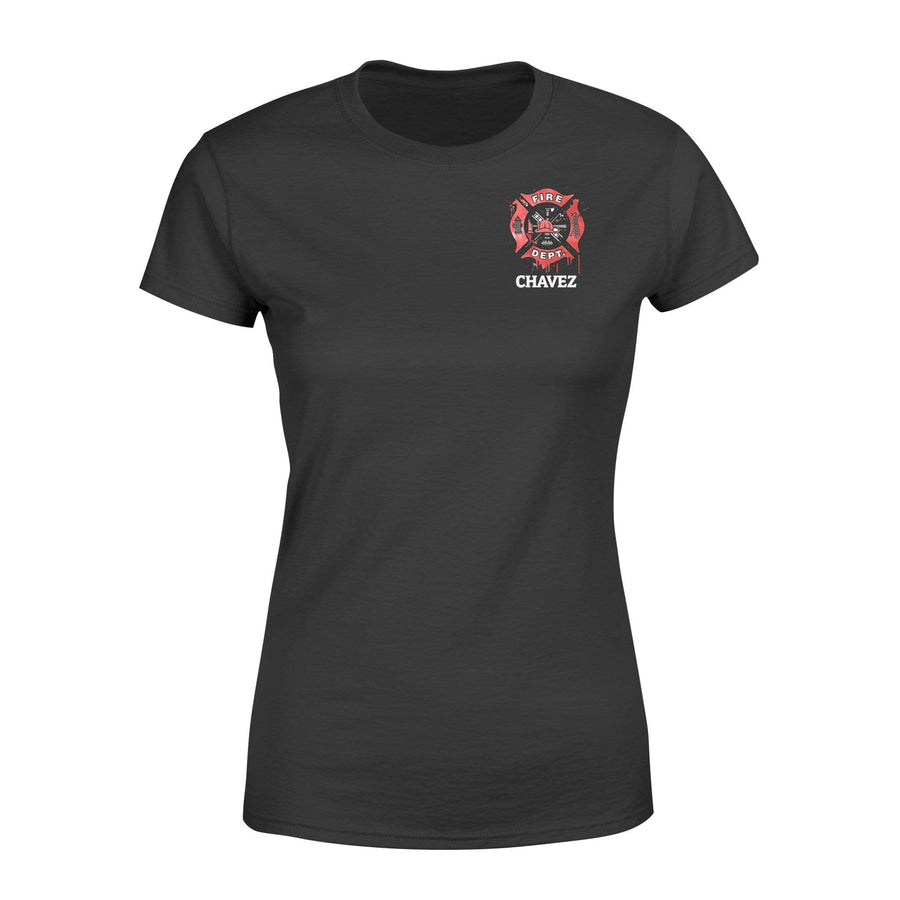 Apparel XS / Black Personalized Shirt - Color Drop Firefighter - DSAPP