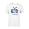 Apparel S / White Personalized Shirt - Color Drop Thin Blue Line Flag Apple - Light Color Shirt - DSAPP