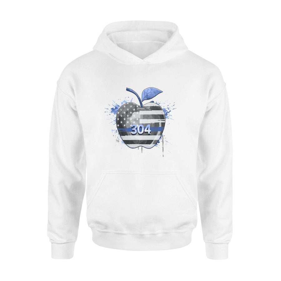 Apparel S / White Personalized Shirt - Color Drop Thin Blue Line Flag Apple - Light Color Shirt - DSAPP