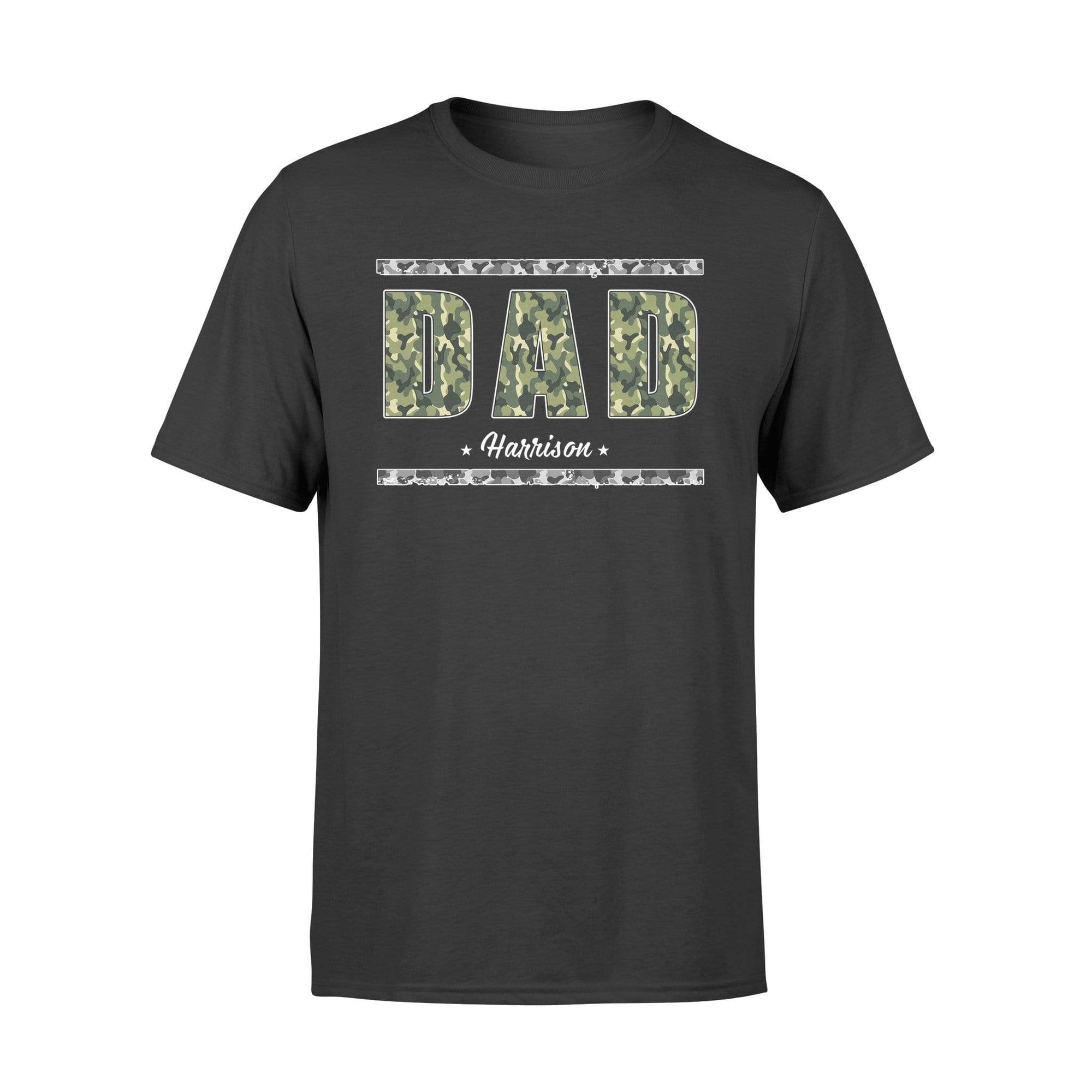 Apparel S / Black Personalized Shirt - Dad Camouflage Pattern - DSAPP