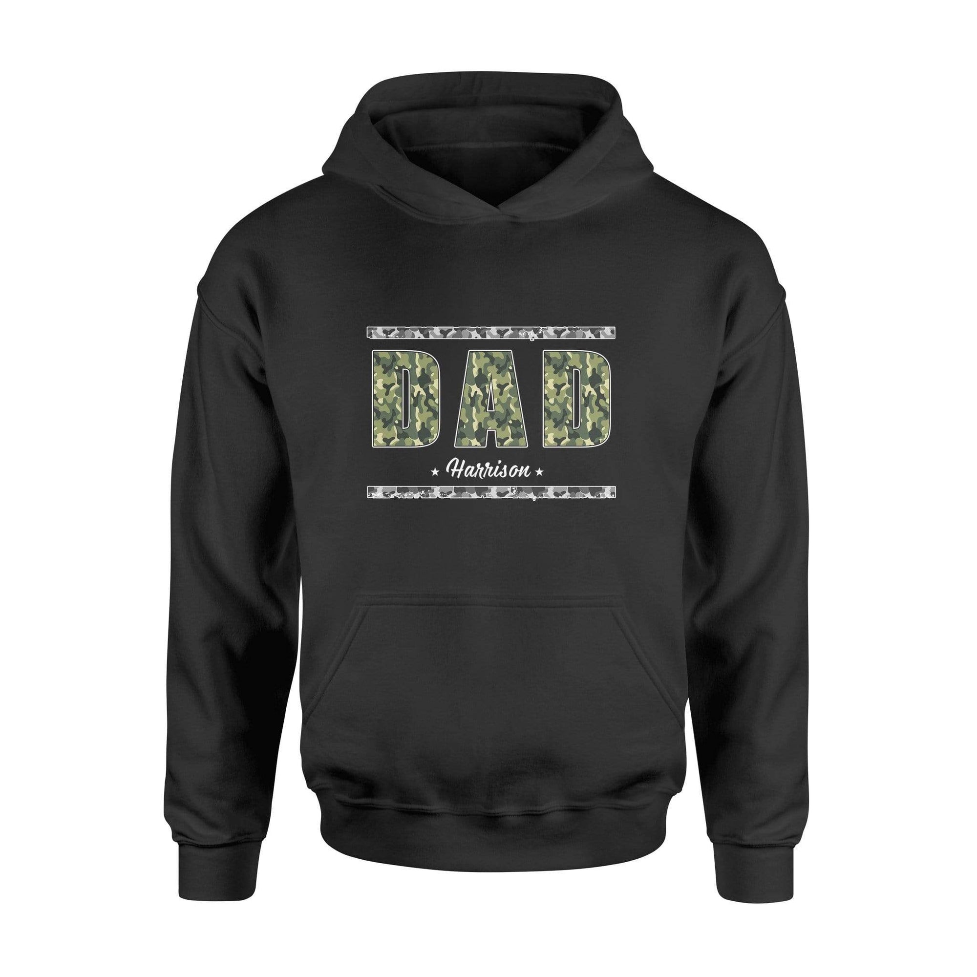 Apparel S / Black Personalized Shirt - Dad Camouflage Pattern - DSAPP