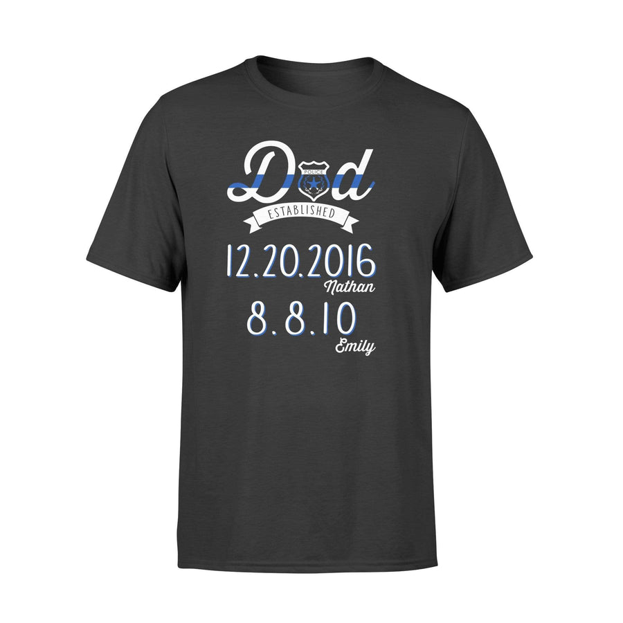 Apparel S / Black Personalized Shirt - Dad Established Year - DSAPP