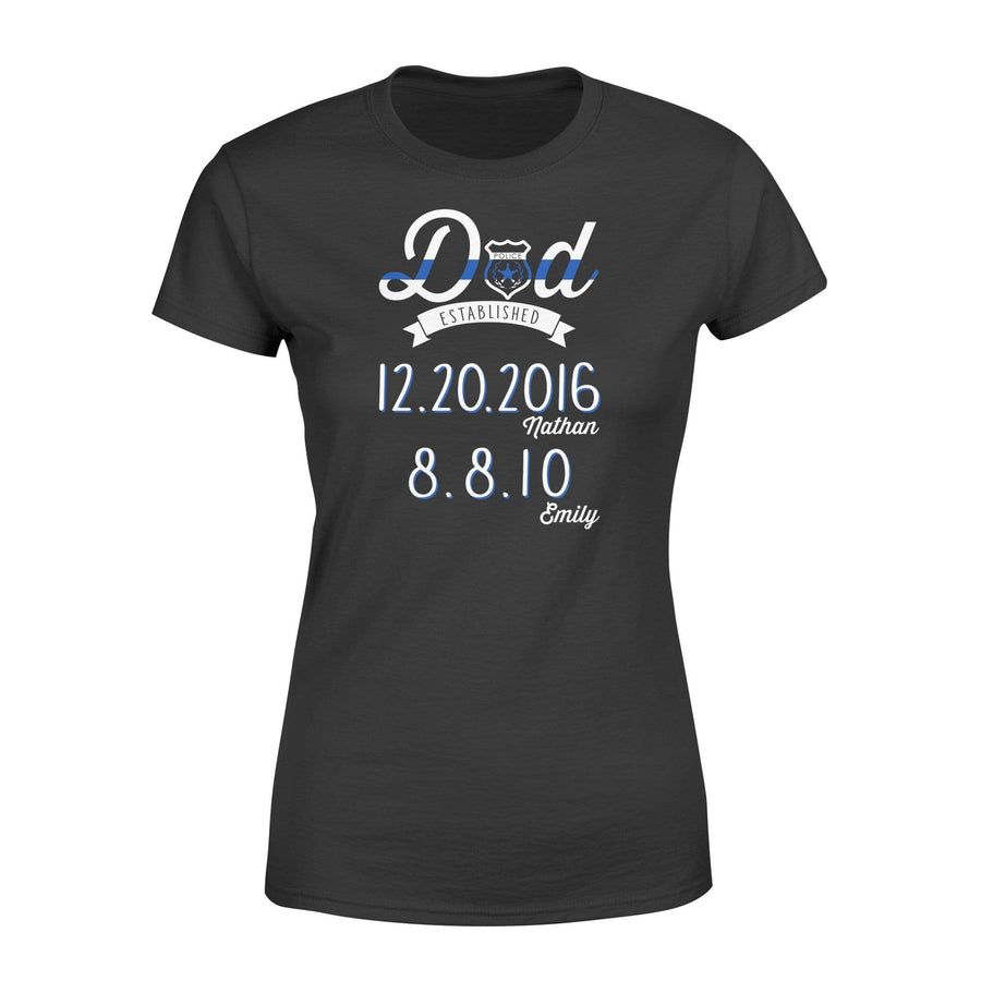 Apparel XS / Black Personalized Shirt - Dad Established Year - DSAPP