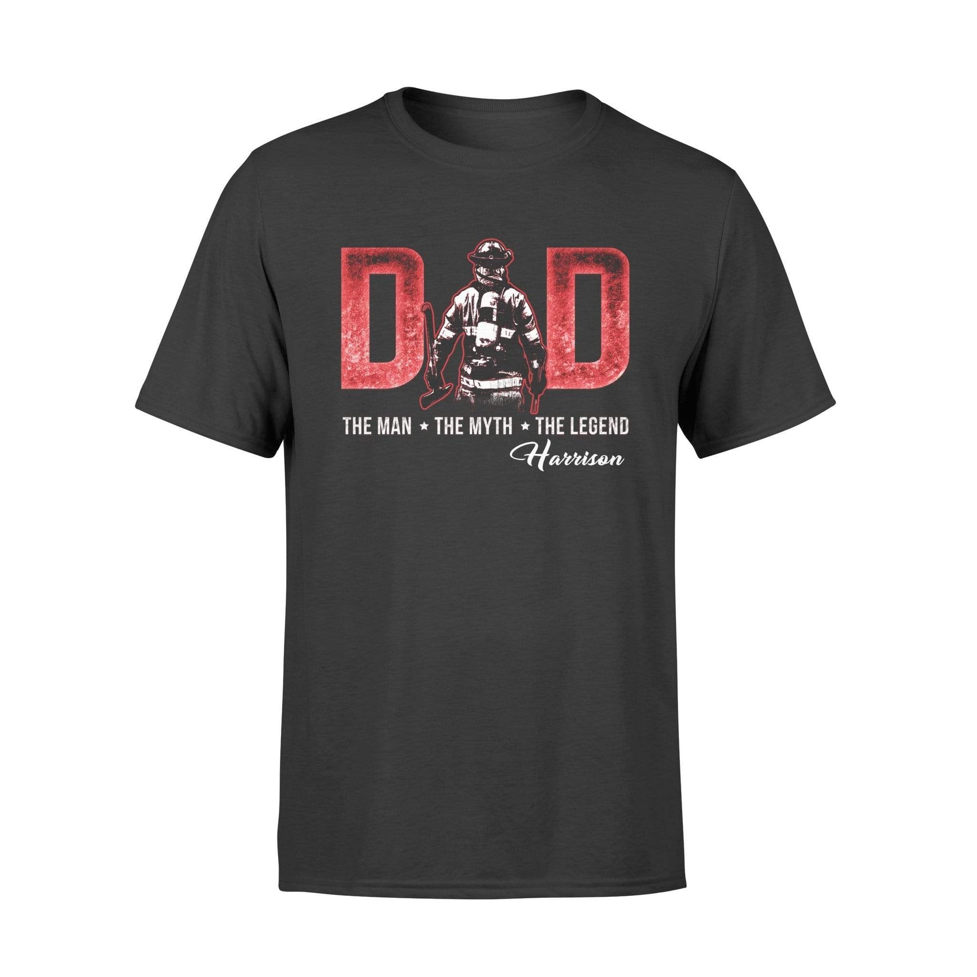 Apparel S / Black Personalized Shirt - Dad The Legend - Bunker Gear - DSAPP