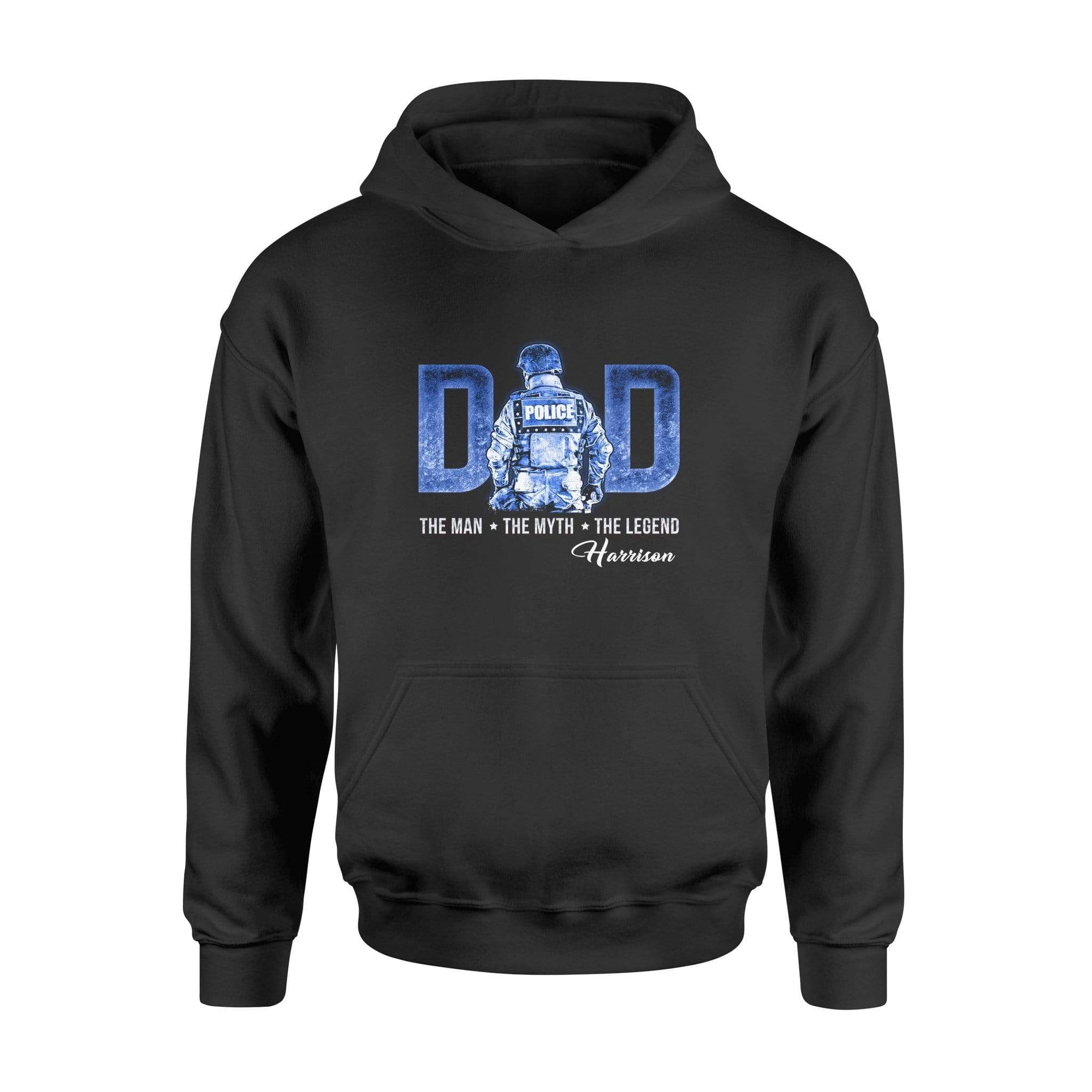 Apparel S / Black Personalized Shirt - Dad The Legend - Police Officer - DSAPP