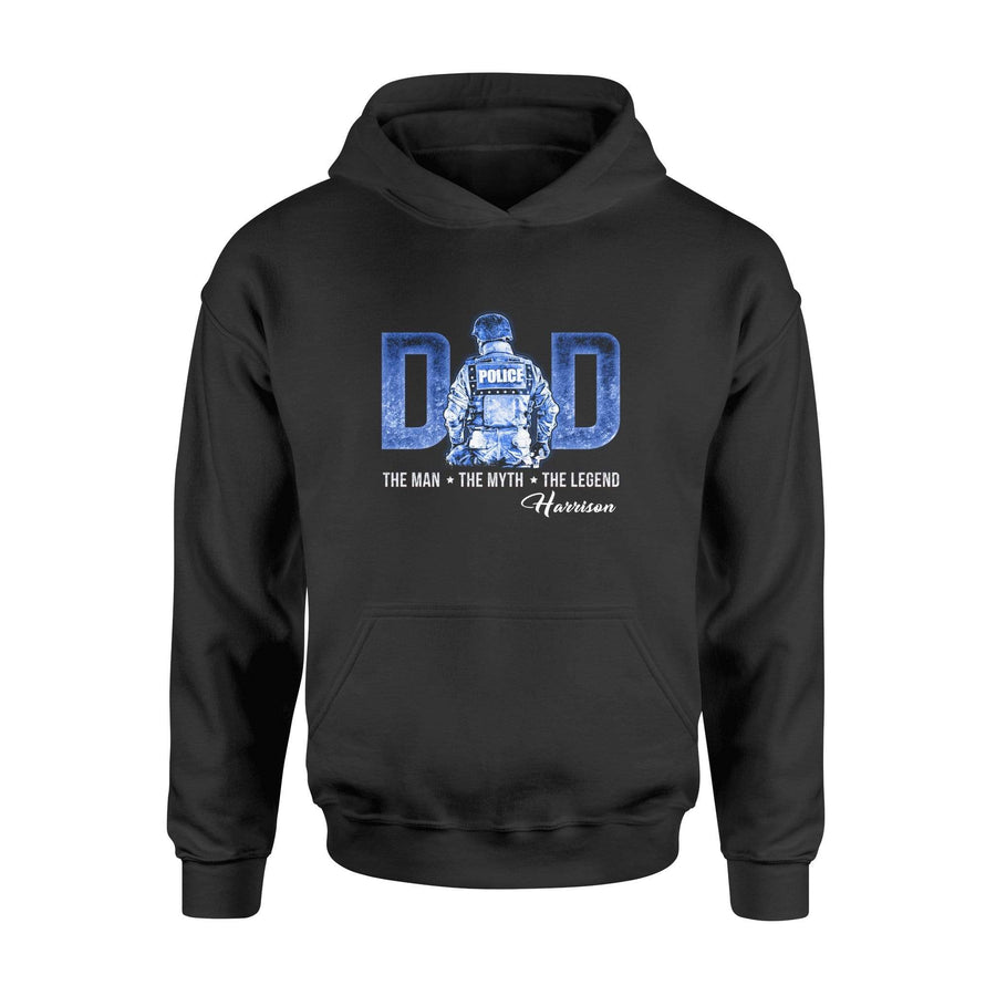 Apparel S / Black Personalized Shirt - Dad The Legend - Police Officer - DSAPP