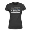 Apparel XS / Black Personalized Shirt - Dad - Thin Blue Line Flag - DSAPP