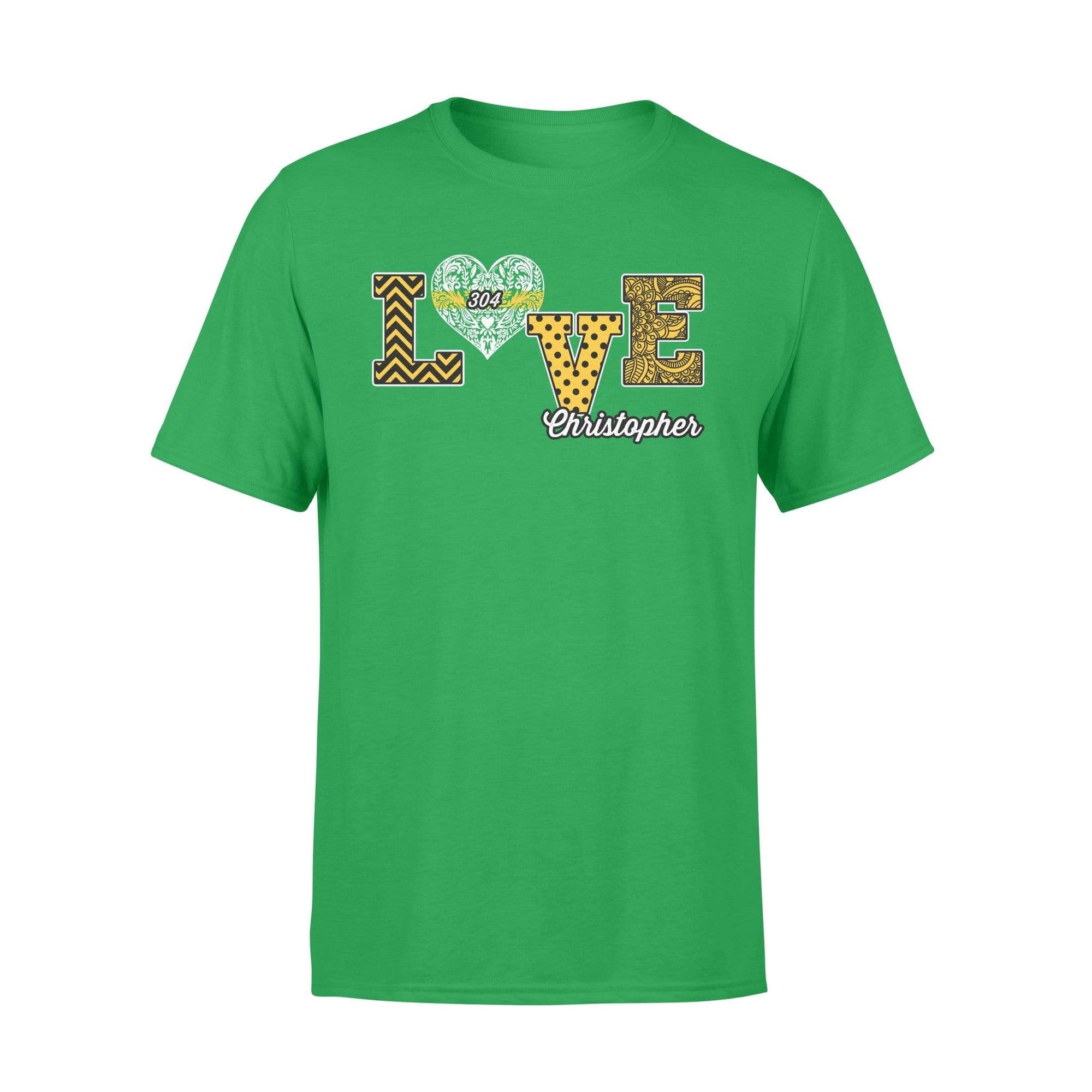Apparel S / Kelly Personalized Shirt - Dispatcher - Thin Gold Line - Love - Pattern Heart - Standard T-shirt