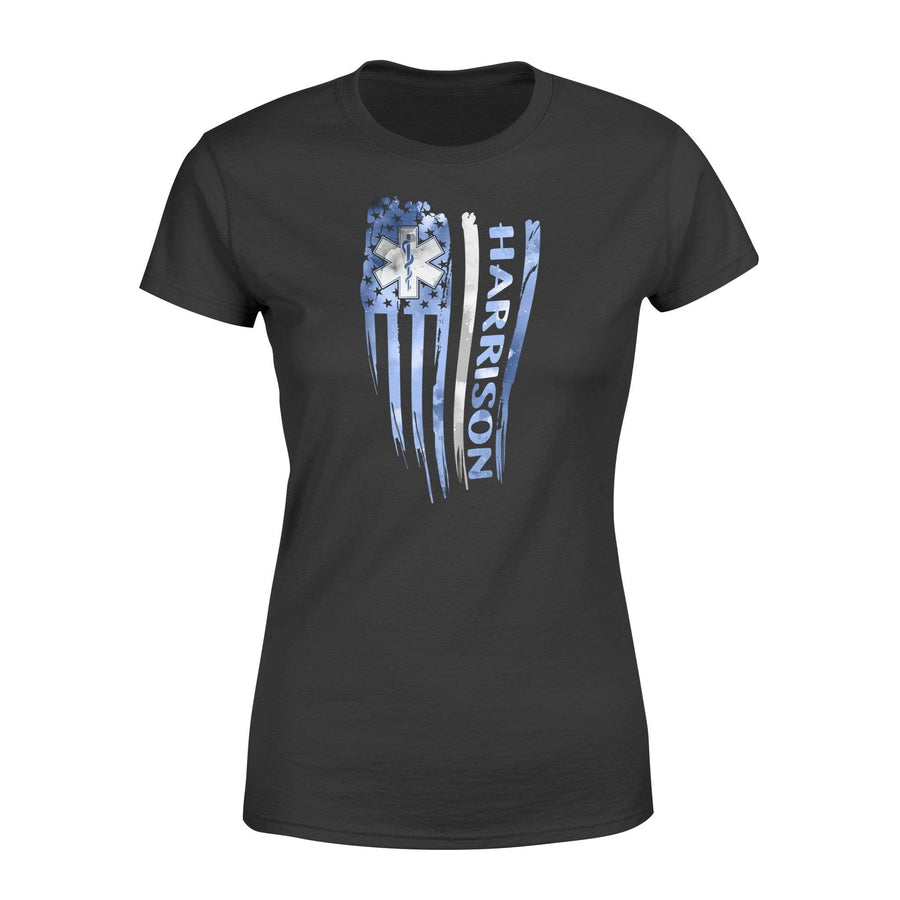 Apparel XS / Black Personalized Shirt - Distressed Flag - EMS - DSAPP