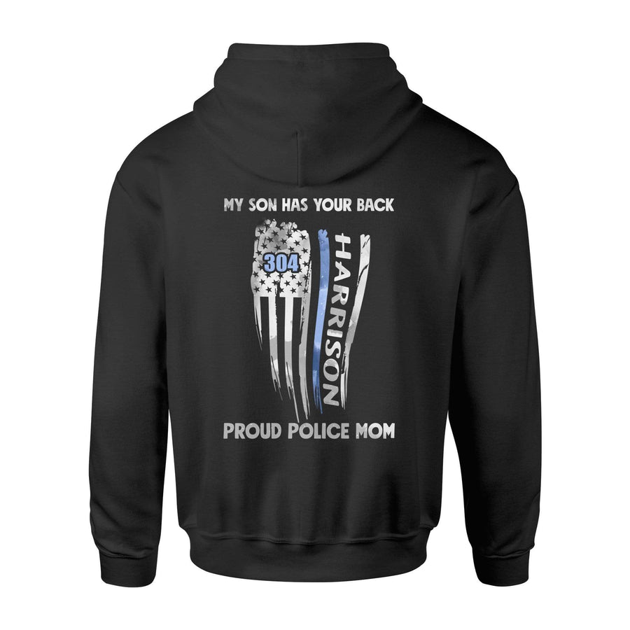 Apparel S / Black Personalized Shirt - Distressed Flag Has Your Back - Police - DSAPP