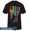 Apparel S / Black Personalized Shirt - Distressed Flag Pride Month - Firefighter - DSAPP