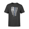 Apparel S / Black Personalized Shirt - Distressed Flag - Thin Blue Line - Ver 2 - DSAPP