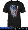 Apparel S / Black Personalized Shirt - Distressed Nation Flag Patterned - Police - DSAPP