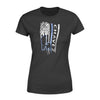 Apparel XS / Black Personalized Shirt - Distressed Thin Blue Line Flag - Police And K9 Unit - DSAPP