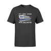 Apparel S / Black Personalized Shirt - Duty Honor Courage Distressed Flag - Police - DSAPP