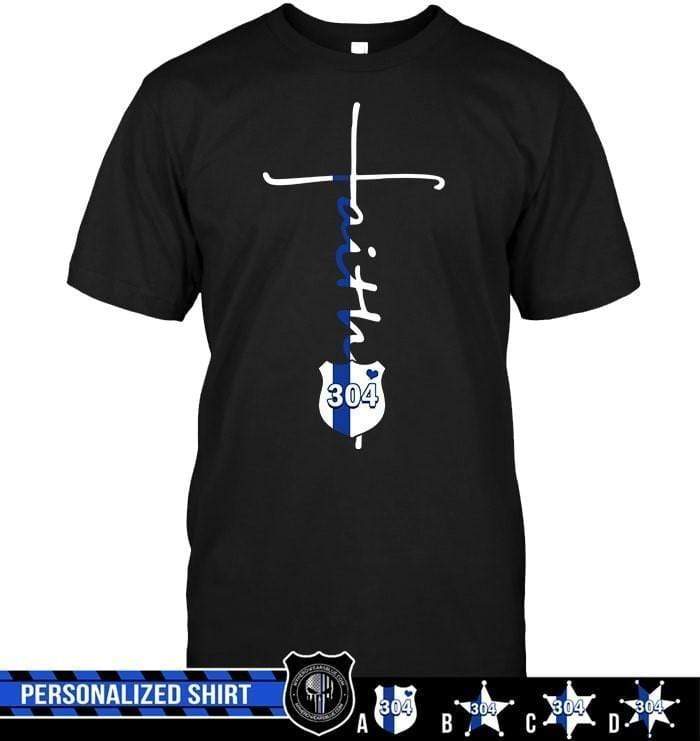 Apparel S / Black Personalized Shirt - Faith In Cross Shape - DSAPP