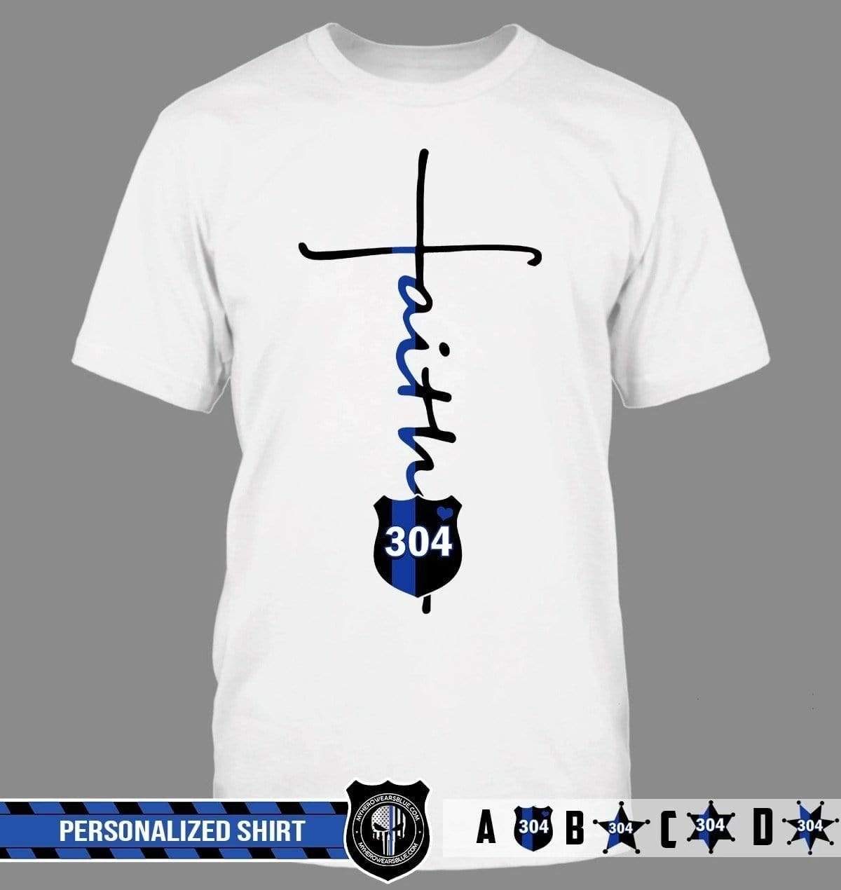 Apparel S / White Personalized Shirt - Faith In Cross Shape - White Shirt - DSAPP