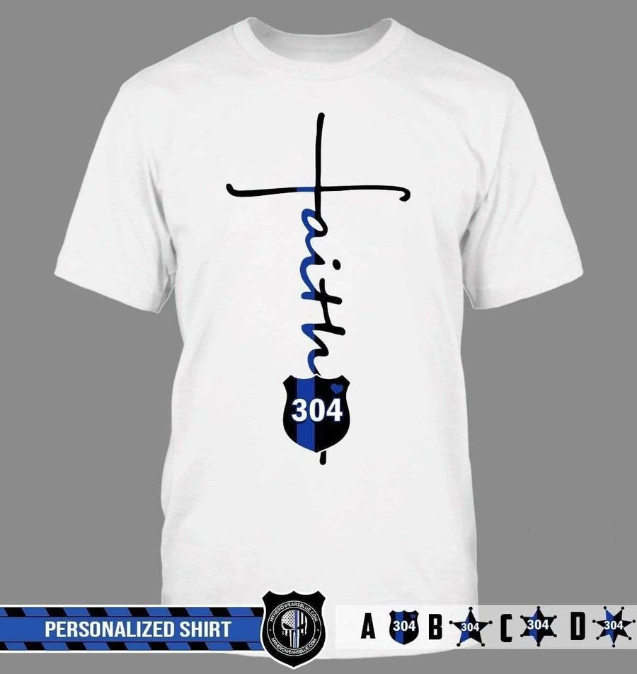 Apparel S / White Personalized Shirt - Faith In Cross Shape - White Shirt - DSAPP