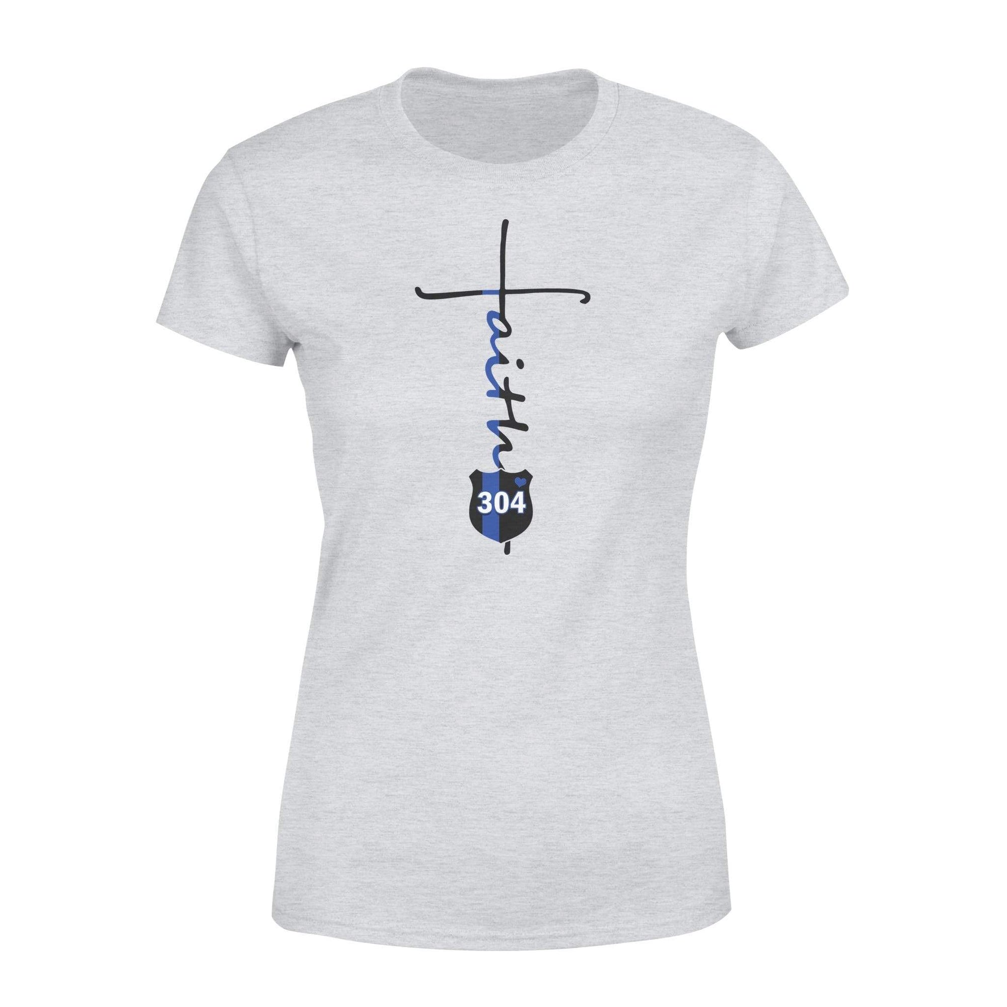 Apparel XS / Grey Personalized Shirt - Faith In Cross Shape - White Shirt - DSAPP